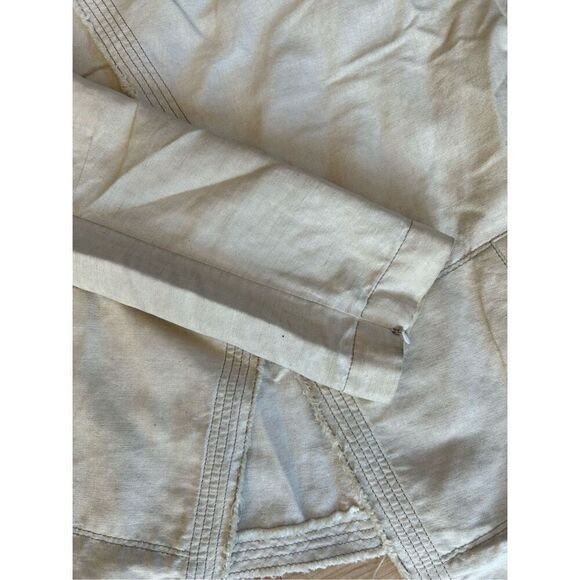 Lafayette 148 open front Jacket draped neck linen blend womens - Picture 4 of 12